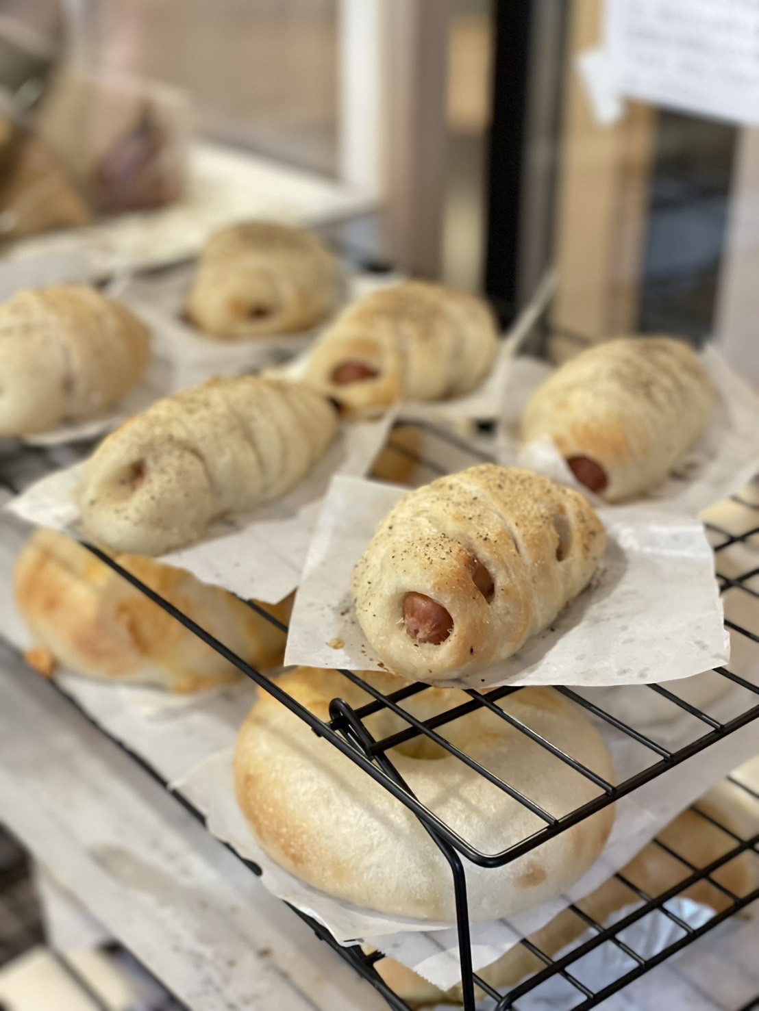 焼き上がったベーグル